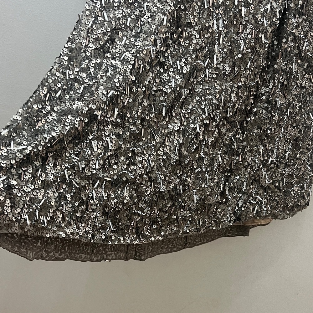 Adrianna Papell strapless sequin A-Line dress - Picture 7 of 12